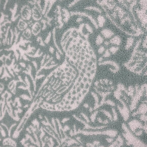 6 Pc William Morris STRAWBERRY THIEF Floral Bath Hand Tip Towel Set Turquoise - Picture 5 of 16